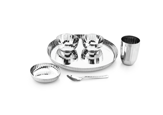 Classic Stainless Steel Thali Set – Regular Finish