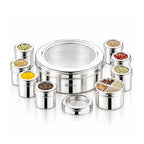 Orbit Stainless Steel Spice & Dry Fruit Box, 11 in 1 | Four Brothers