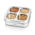 Matrix Stainless Steel Spice & Dry Fruit Box, 4 in 1 | Four Brothers