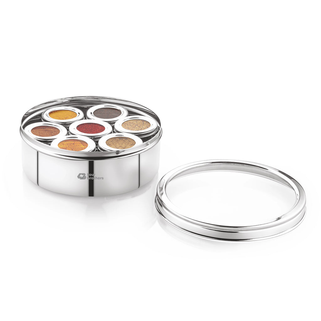 Orbit Stainless Steel Spice & Dry Fruit Box, 7 in 1 | Four Brothers