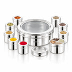 Orbit Stainless Steel Spice & Dry Fruit Box, 12 in 1 | Four Brothers