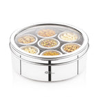 Orbit Stainless Steel Spice & Dry Fruit Box, 7 in 1 | Four Brothers