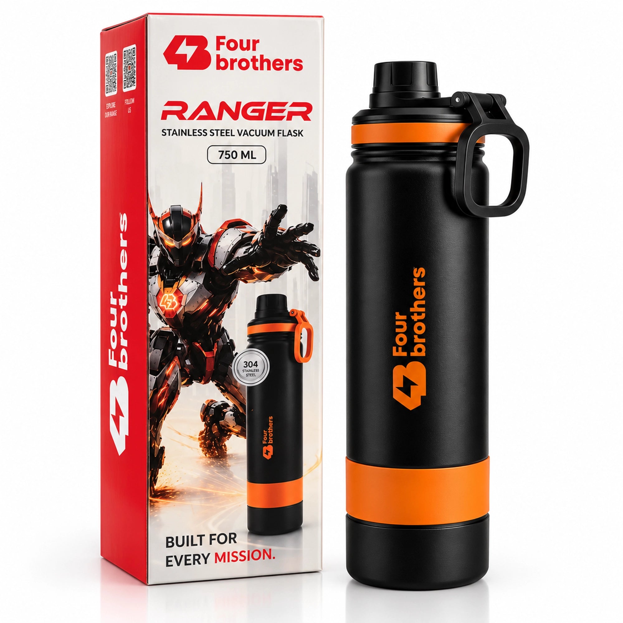 Ranger Flask Insulated Stainless Steel Water Bottle Hot and Cold | Four Brothers