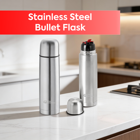 Hot and Cold Thermosteel Double Wall Inside 304 S.S Bullet Flask