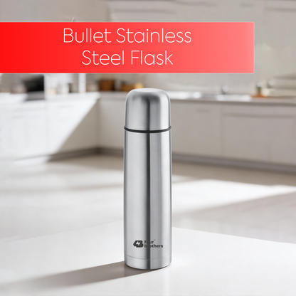 Hot and Cold Thermosteel Double Wall Inside 304 S.S Bullet Flask