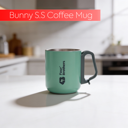 Bunny Coffee Mug with Lid – Double Wall | 304 Stainless Steel (250ml)