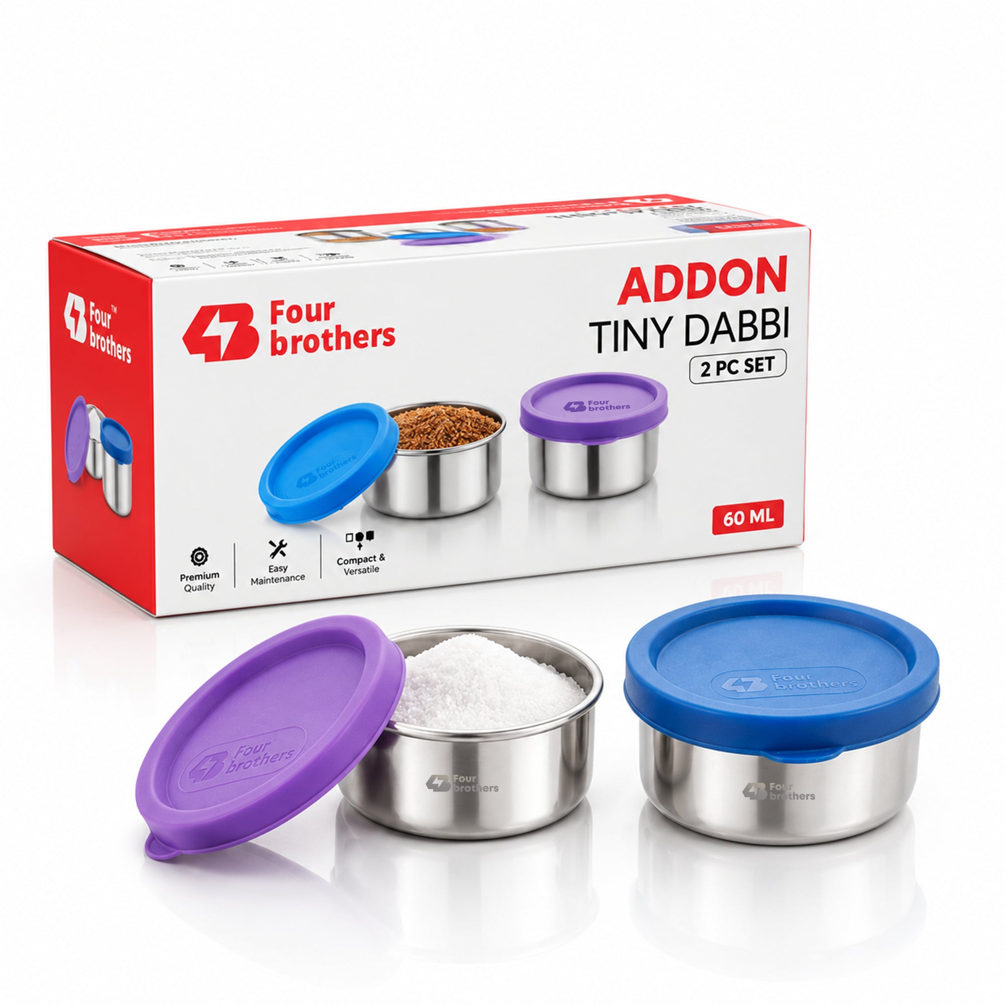 Tiny Dabbi Addon Stainless Steel Leak Proof Container | Four Brothers
