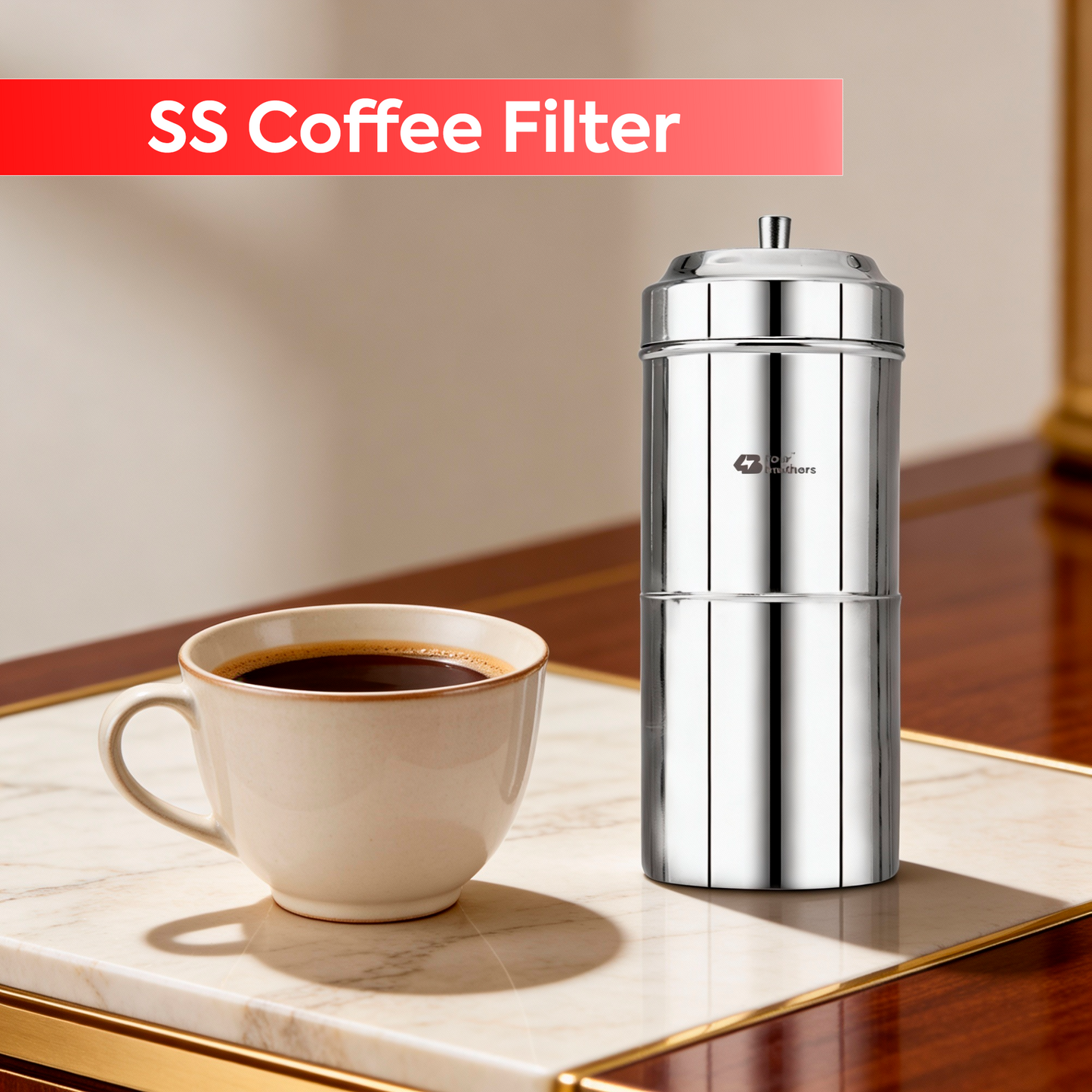 Stainless Steel Coffee Filter South Indian Style