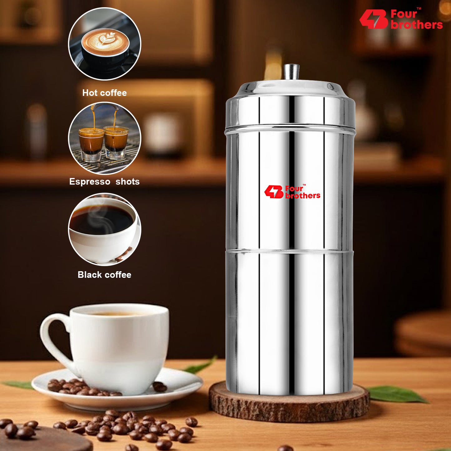 Stainless Steel Coffee Filter South Indian Style