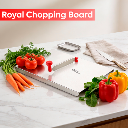 Royal Cutting/Chopping Board with Dual Blade – Premium Stainless Steel