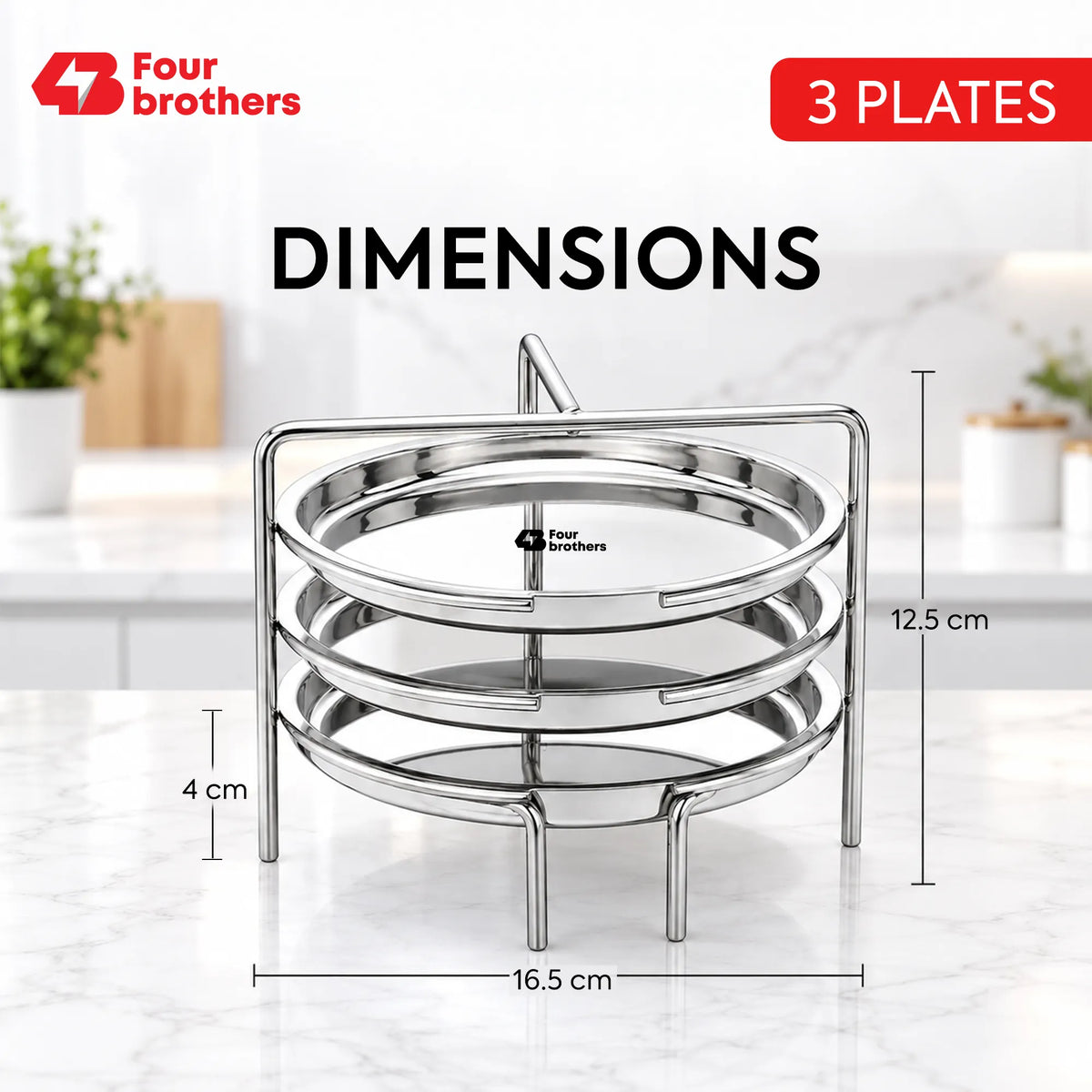 Dhokla Stand, Thattu Idly Stand Stainless Steel Steamer Plate | Four Brothers