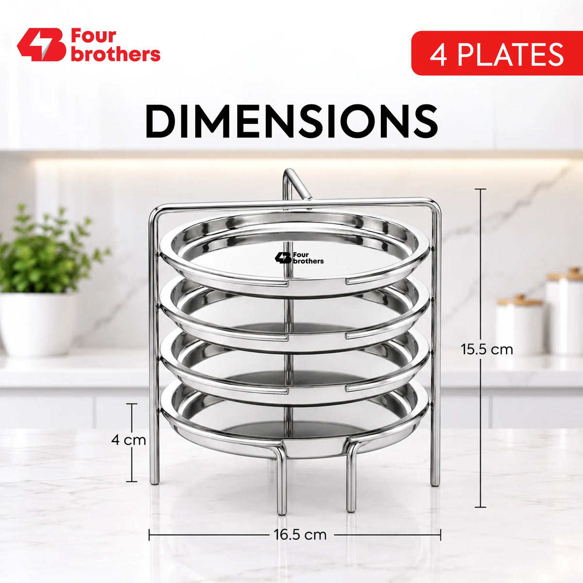 Dhokla Stand, Thattu Idly Stand Stainless Steel Steamer Plate | Four Brothers