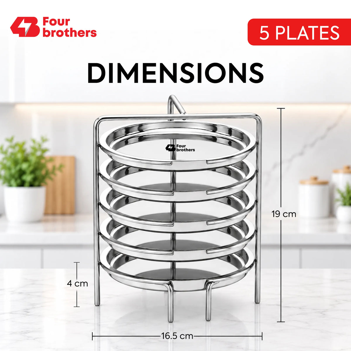 Dhokla Stand, Thattu Idly Stand Stainless Steel Steamer Plate | Four Brothers