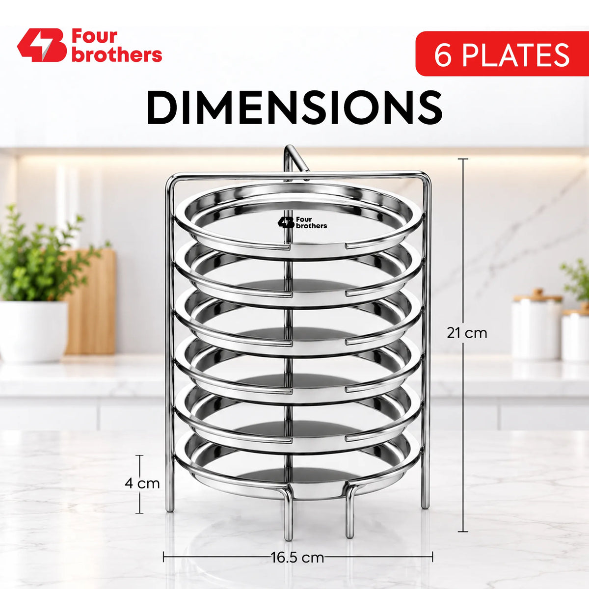 Dhokla Stand, Thattu Idly Stand Stainless Steel Steamer Plate | Four Brothers