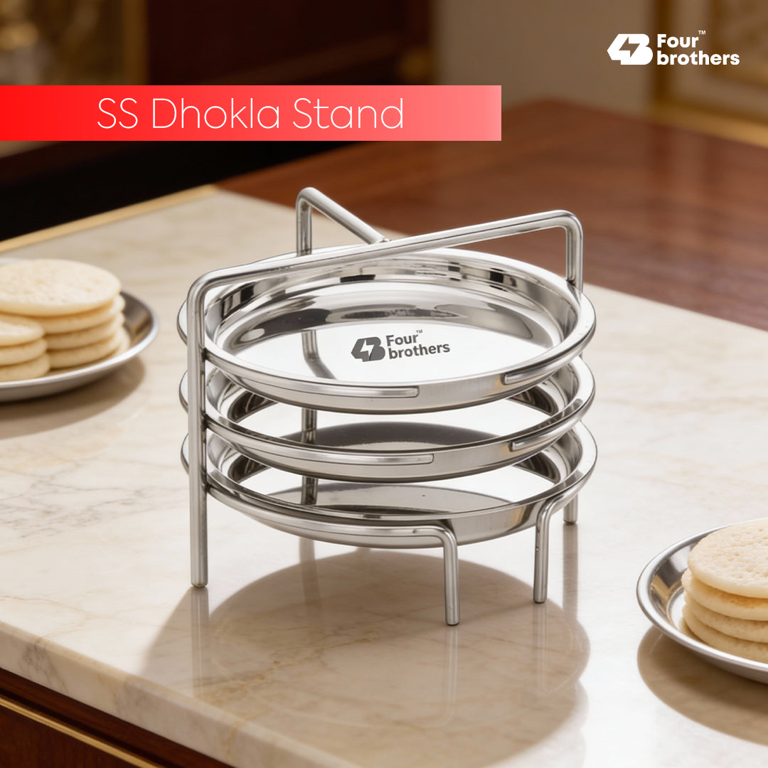 Dhokla Stand / Thattu Idly Stand – Stainless Steel Steamer Plate