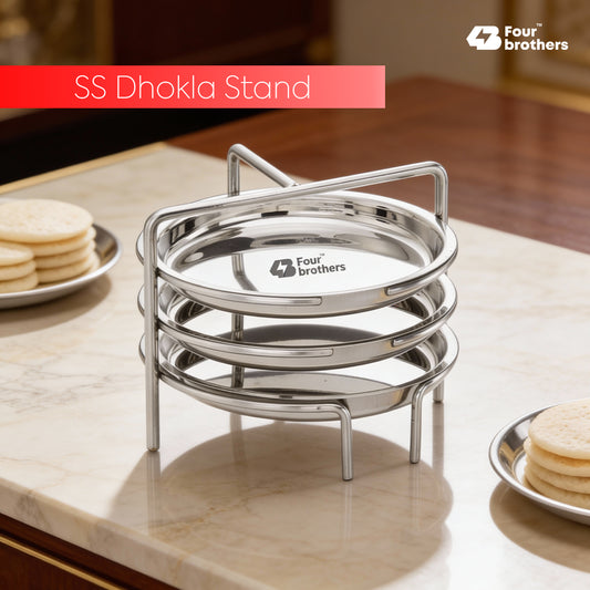 Dhokla Stand / Thattu Idly Stand – Stainless Steel Steamer Plate