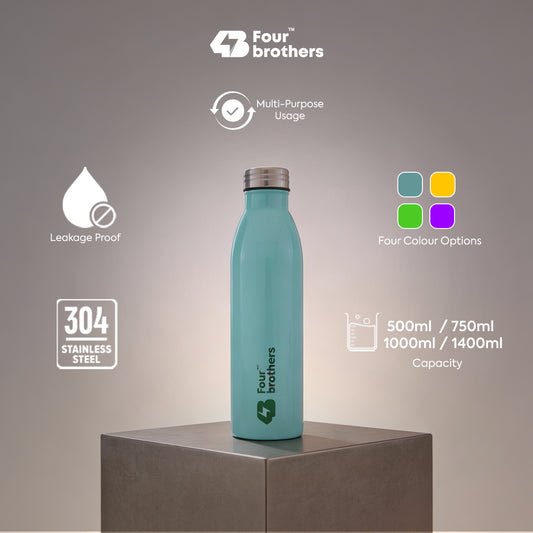 Four Brothers Stainless Steel Water Bottle ( Elite )– Single Wall, Leakproof, Lightweight