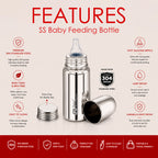 304 Stainless Steel Baby Feeding Bottle and Porrin Combo | Four Brothers