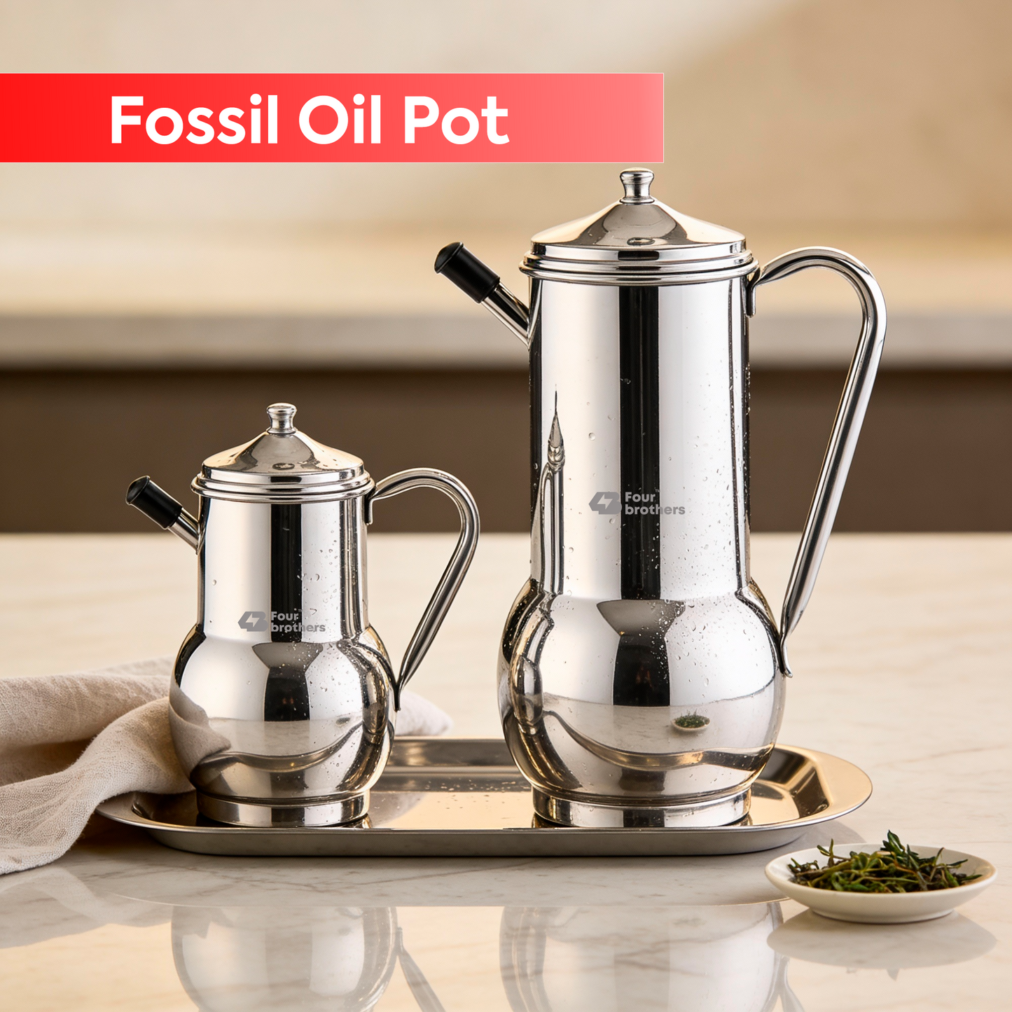 Fossil Oil Storage Pot Stainless Steel