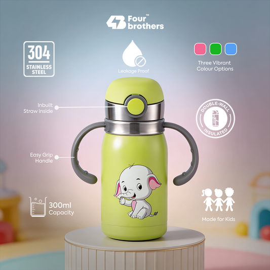 Joy Double Wall Inside 304 S.S Water Bottle for Kids – 300ml