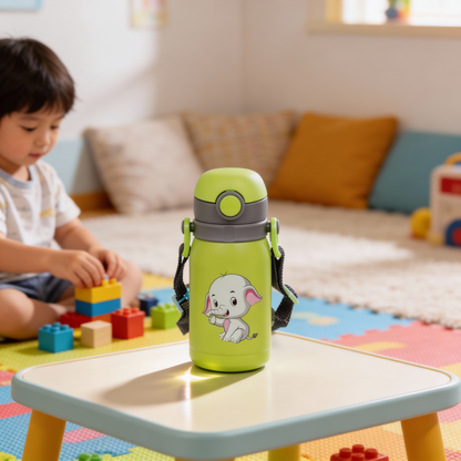 Four Brothers Kids Insulated Sipper Bottle- 300ml - 18Hr Hot & 24Hr Cold, Leakproof with Straw