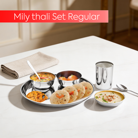 Stainless Steel Thali Set – Regular Finish