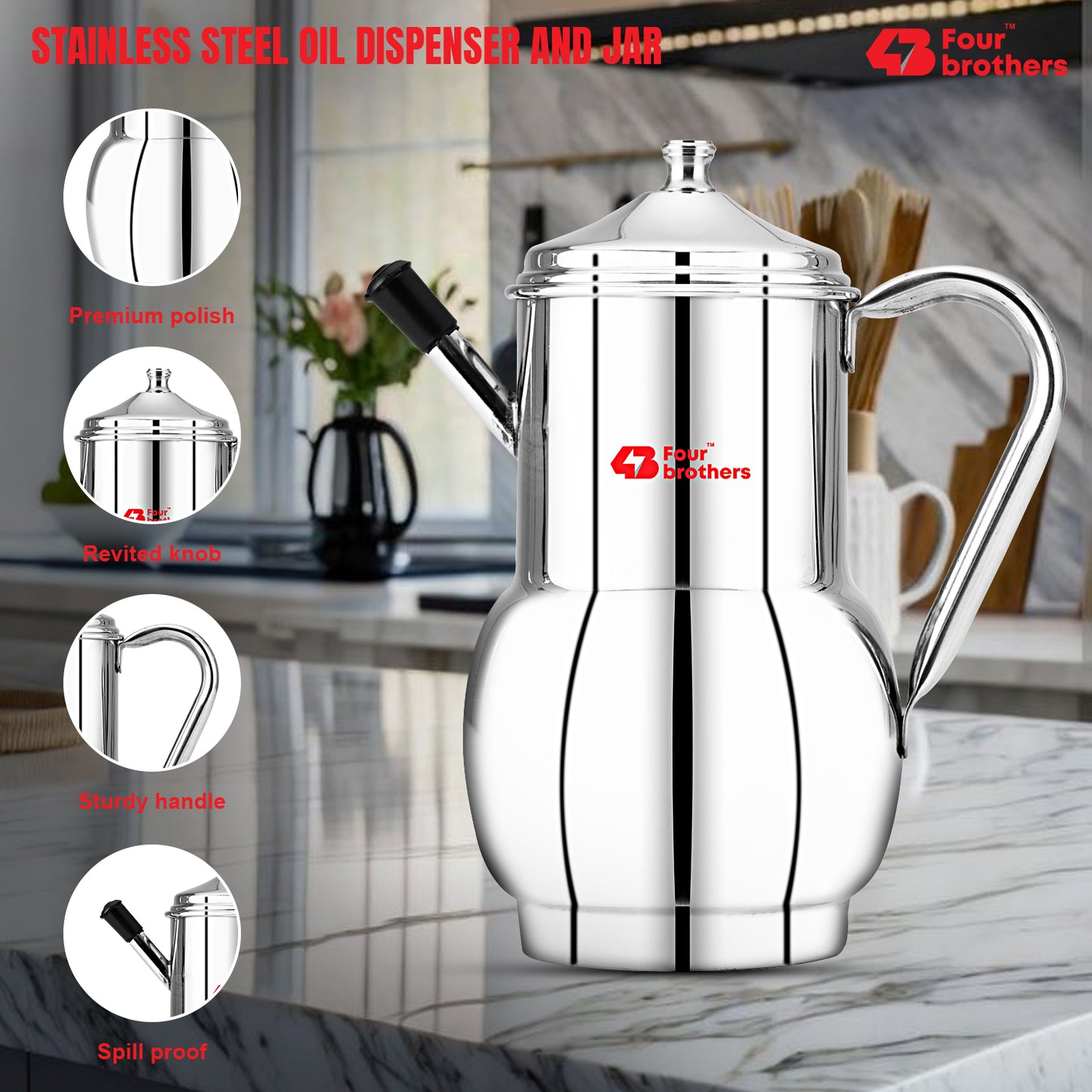 Fossil Oil Storage Pot Stainless Steel