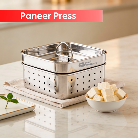 Stainless Steel Paneer Mould – 500ml Capacity (Square Shape)