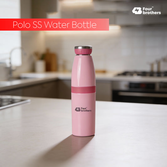Four Brothers Stainless Steel Water Bottle ( Polo ) – Single Wall, Leakproof, Lightweight