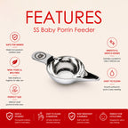 304 Stainless Steel Baby Feeding Bottle and Porrin Combo | Four Brothers