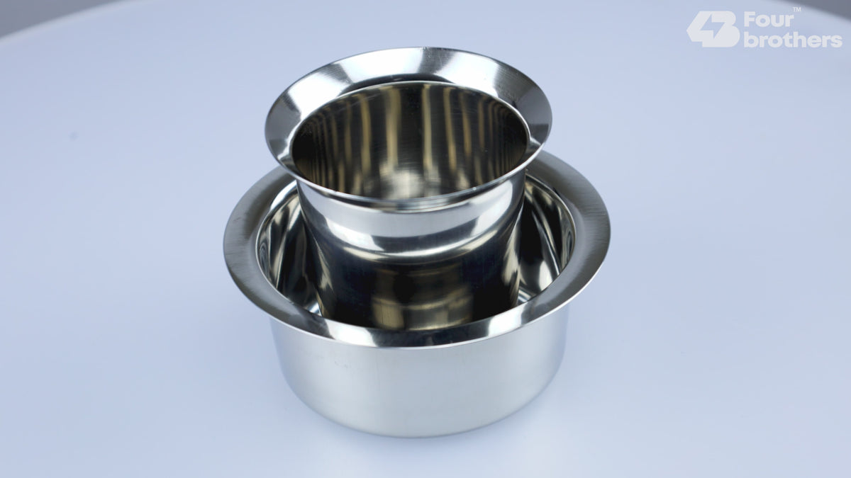 Traditional Stainless Steel Coffee Dubra Set | Four Brothers