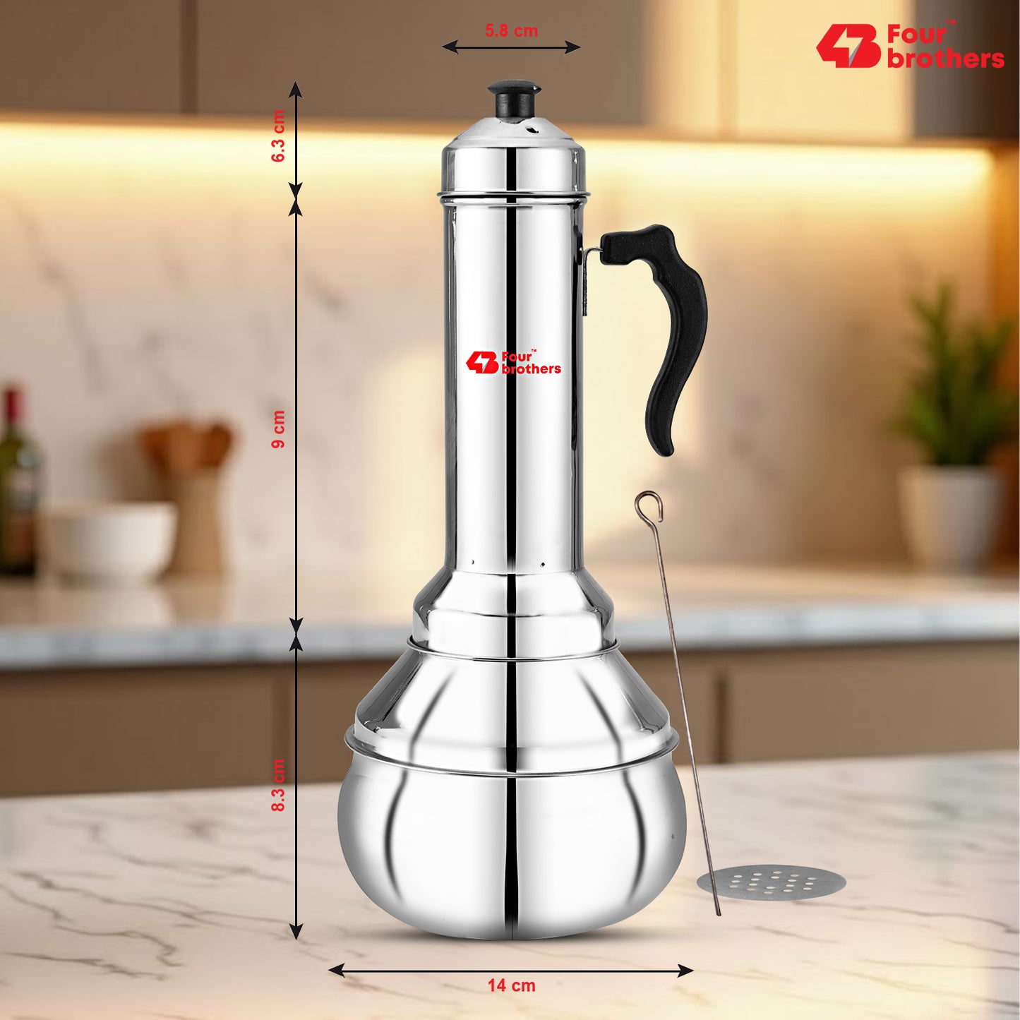 Puttu Kodam – Traditional Stainless Steel Puttu Maker