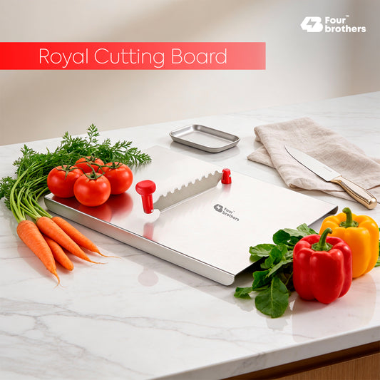 Royal Cutting/Chopping Board with Dual Blade – Premium Stainless Steel