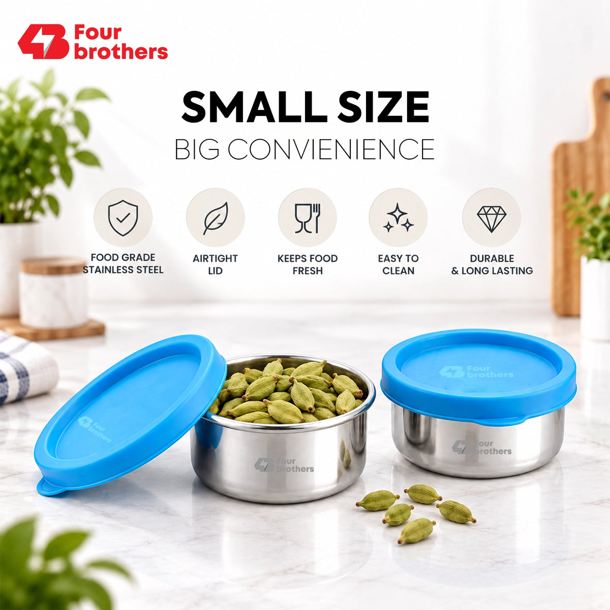 Tiny Dabbi Addon Stainless Steel Leak Proof Container | Four Brothers