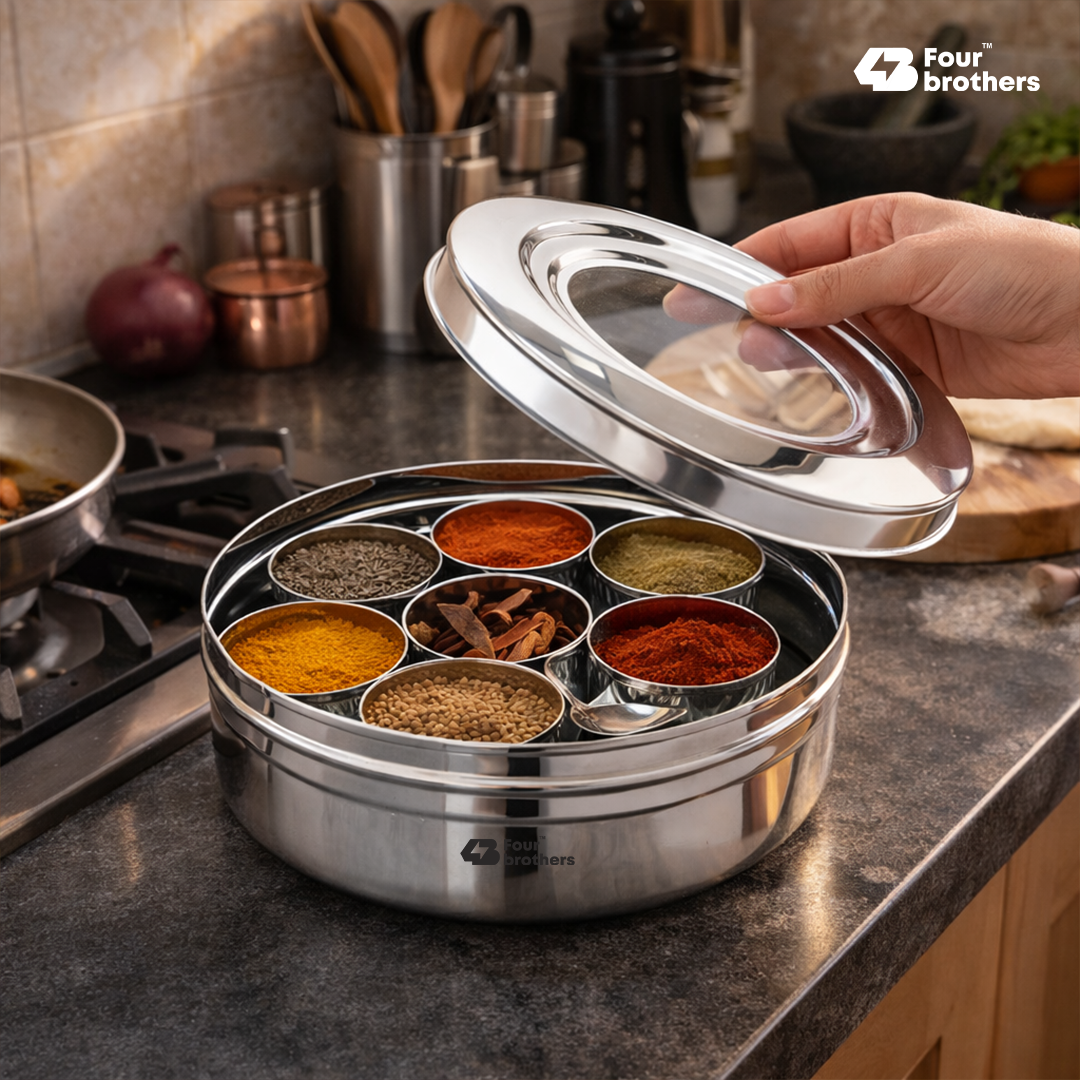 7 in 1 Spice Box -Stainless Steel