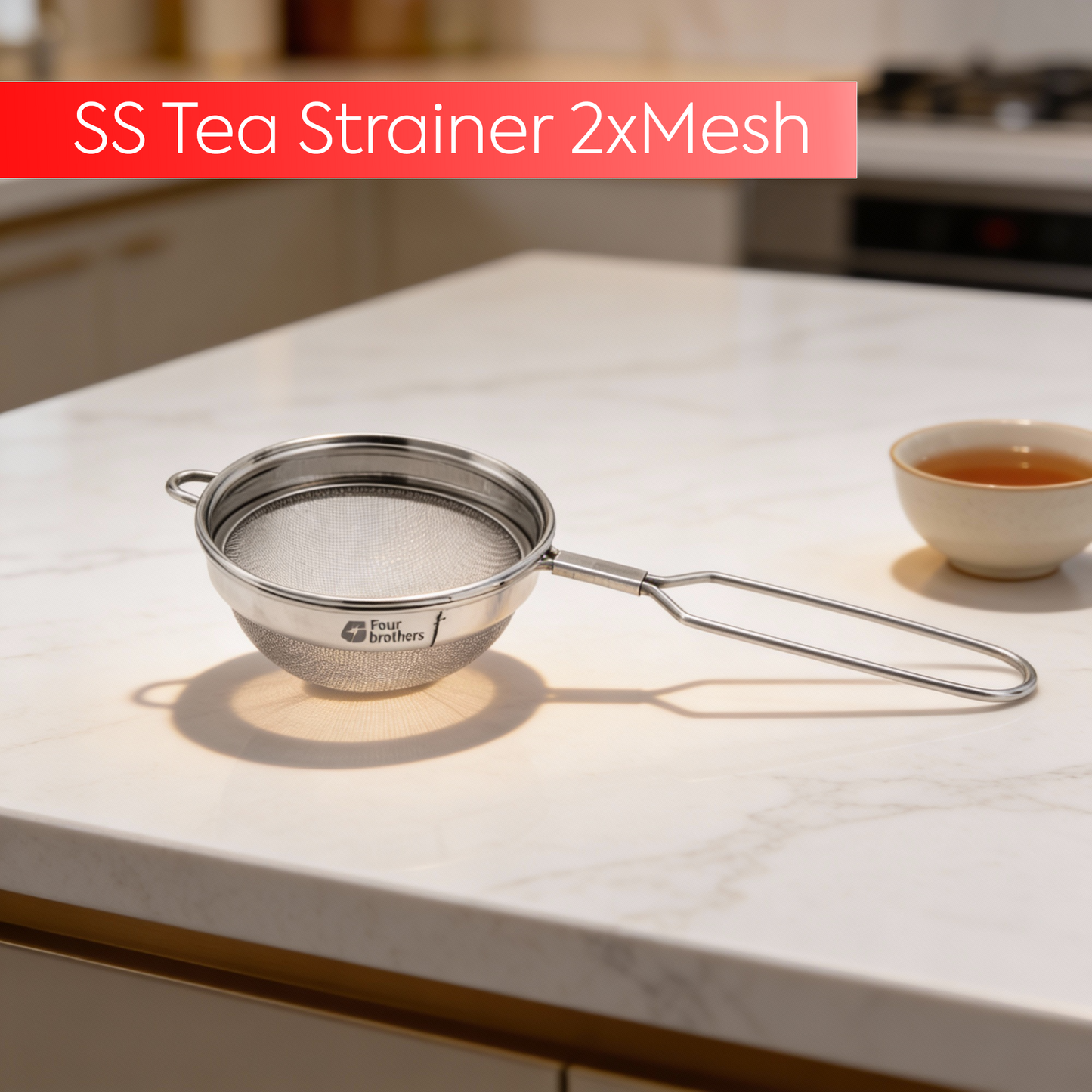 Stainless Steel Coffee and Tea Strainer with Double Mesh