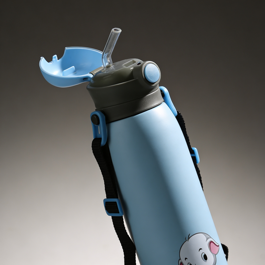 Four Brothers Kids Insulated Sipper Bottle - 750ml - 18Hr Hot & 24Hr Cold, Leakproof with Straw