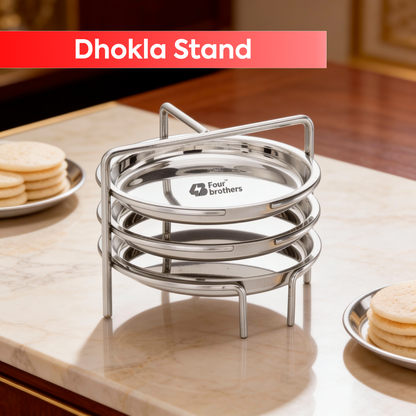 Dhokla Stand / Thattu Idly Stand – Stainless Steel Steamer Plate