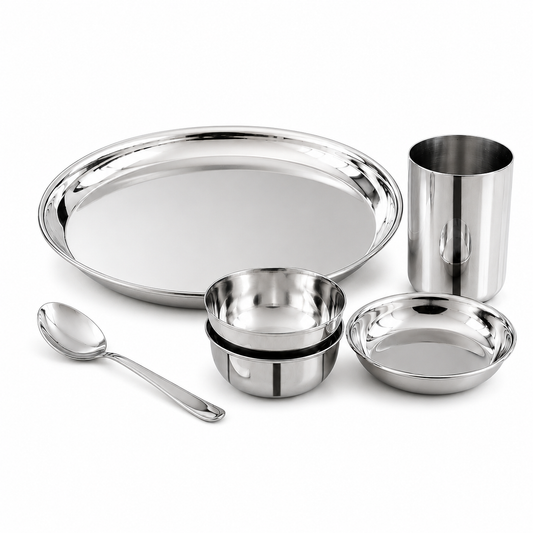 Mily Stainless Steel Thali Set – Regular Finish