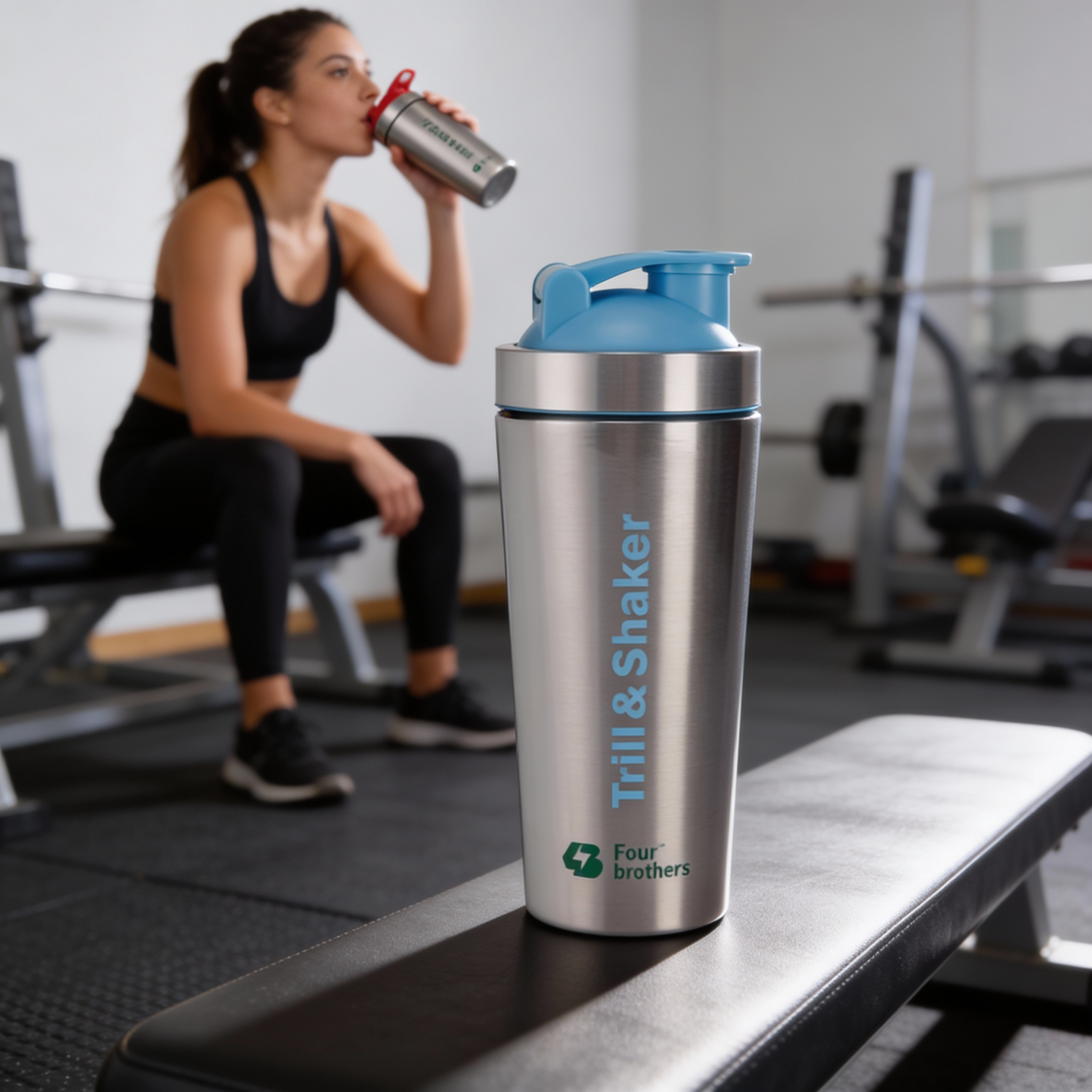 Four Brothers Stainless Steel Trill & Shaker Bottle