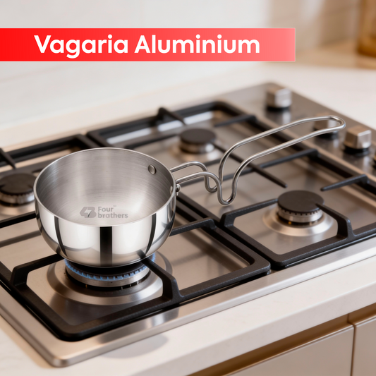 Vagaria Aluminium Tadka Pan -Light, Efficient & Indian Kitchen Ready