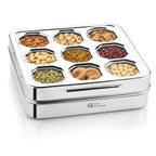 Matrix Stainless Steel Spice & Dry Fruit Box, 9 in 1 | Four Brothers